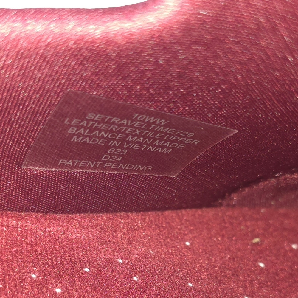 Easy Spirit Traveltime  Slip On Wine-Tweed-Multi-Patent 10WW US - Picture 9 of 10